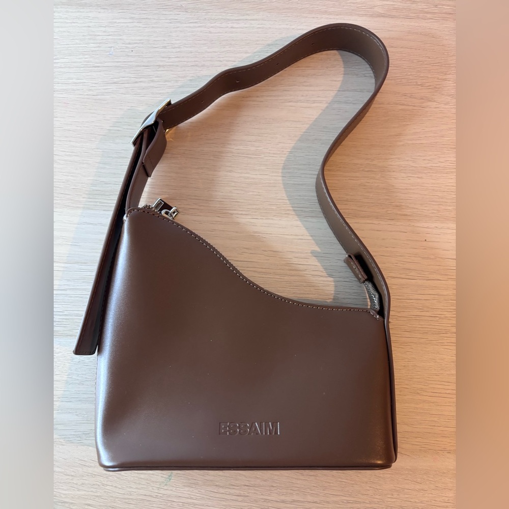 Essaim Brown Vegan Leather “Le Mini” Shoulder Bag - Picture 2 of 9